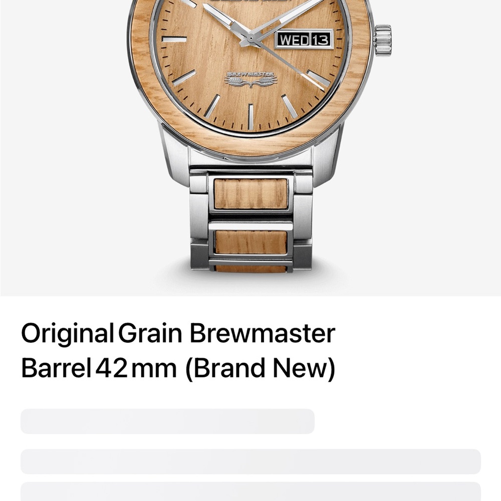Original Grain Brewmaster Barrel Watch